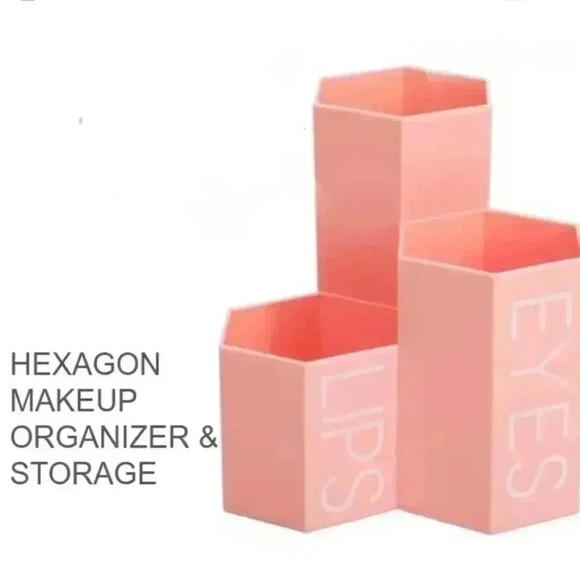 Hexagon Makeup Storage Organizer for eyes, lips, & face- Makeup Brushes - Picture 1 of 3